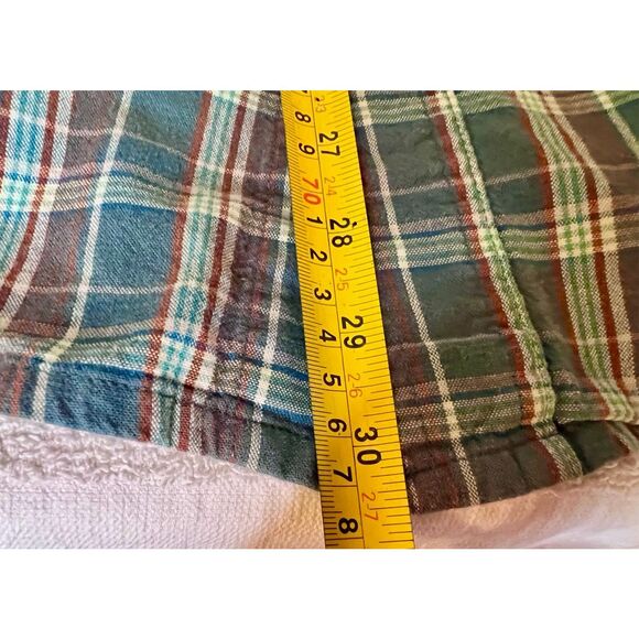 RedHead Brand Co Button Men’s Shirt Plaid Blue Green Short Sleeves Sz Medium - Picture 6 of 6